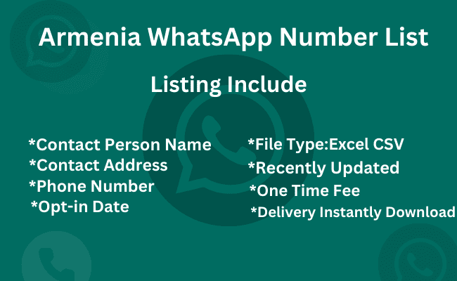 Armenia whatsapp number list