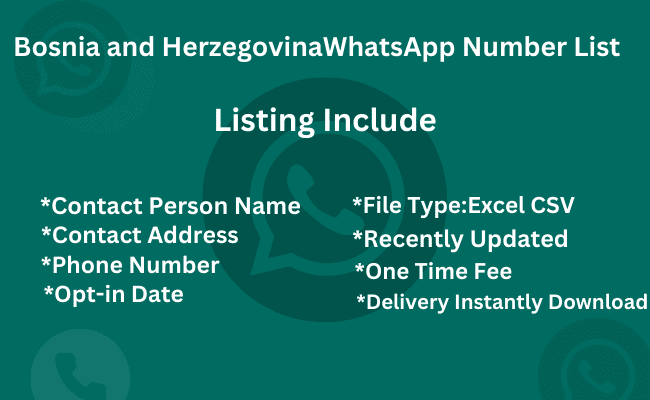 Bosnia and Herzegovina whatsapp number list