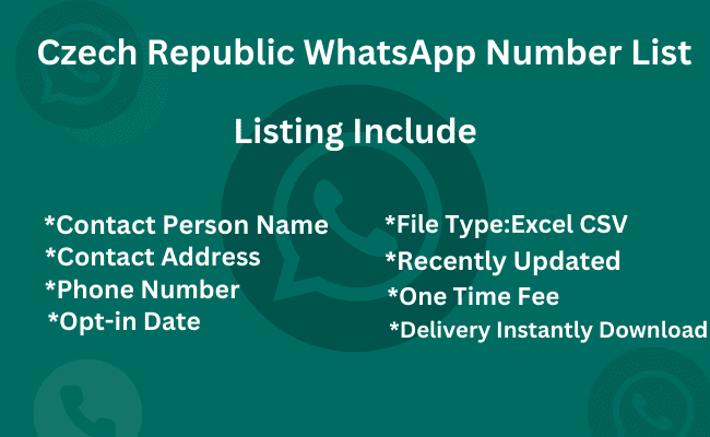 Czech Republic whatsapp number list