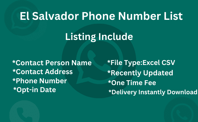El Salvador Phone Number List
