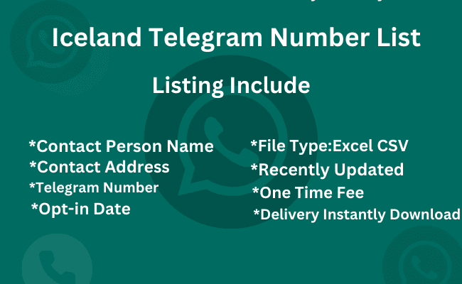Iceland telegram number list