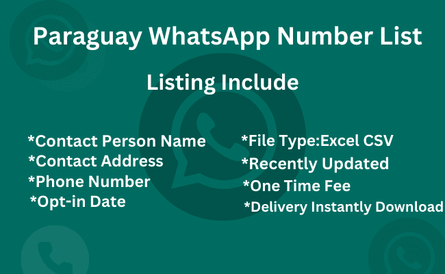 Paraguay whatsapp number list