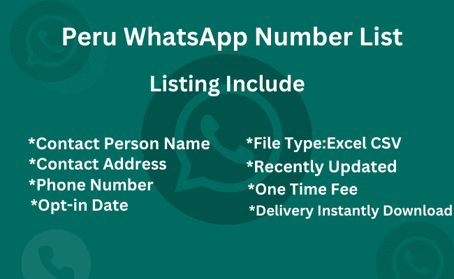 Peru whatsapp number list